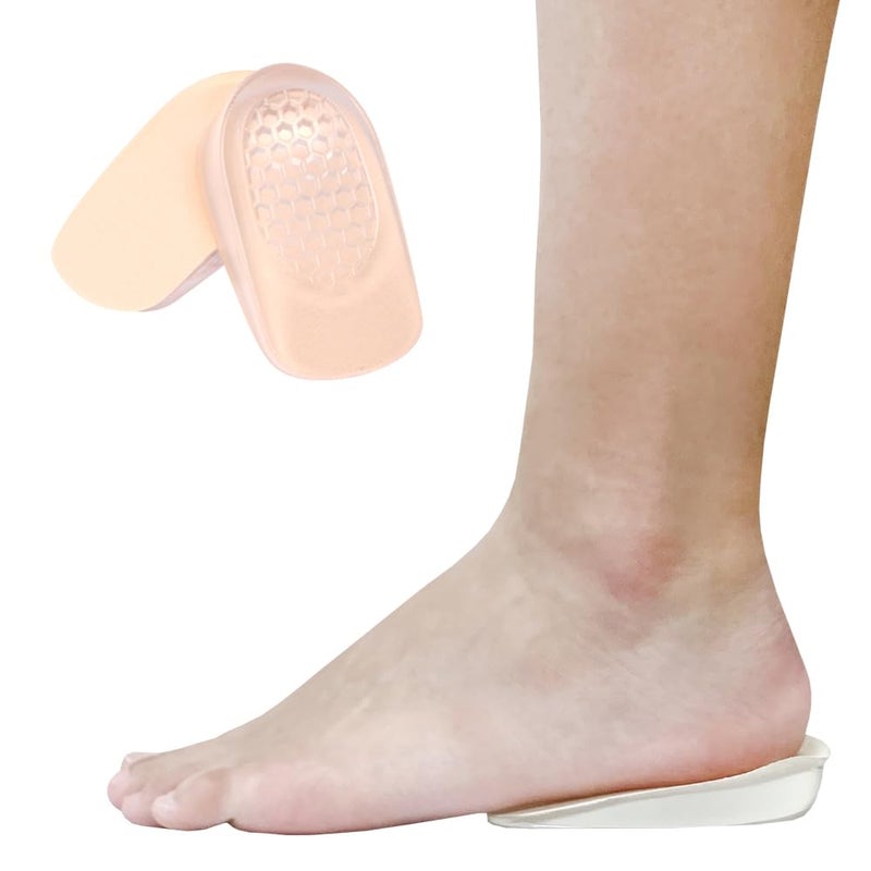 FOOTINSOLE.COM Premium Heel Cushions for Heel Pain Relief & Shoe Comfort â€“ Gel Inserts for Men & Women, High Heel Pads & Grips, Adjust for Loose Shoes (Small (1.0" Height), Beige) - Image 5